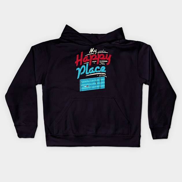 My Happy Place Swimming Pool - Swim Team Swimmer Gift Kids Hoodie by biNutz